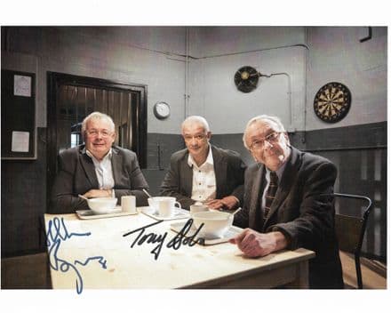 Christopher Biggins & Tony Osoba PORRIDGE10x8 Genuine Signed Autograph COA 12075