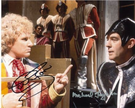 Colin Baker & Michael Jayston DOCTOR WHO Genuine Signed Autograph, 10X8 COA 11138