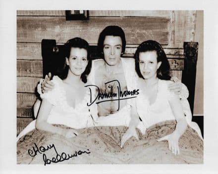 Damien Thomas & Mary Collinson "Twins of Evil Hammer Horror - Genuine Signed Autograph 11315