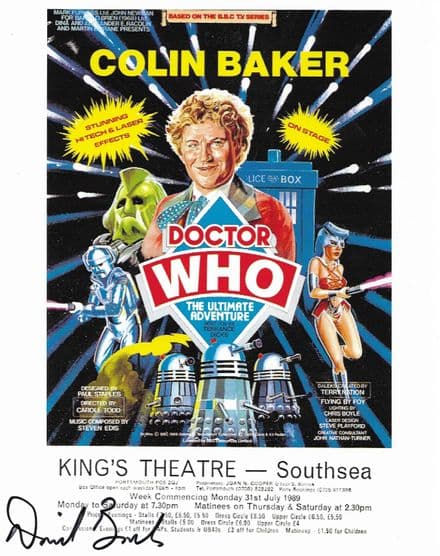 David Banks "Stage Cyber Leader" DOCTOR WHO 10x8 Signed Autograph COA 12202