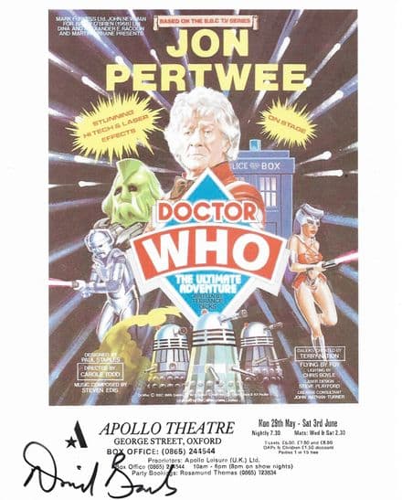 David Banks "Stage DR & Cyber Leader" DOCTOR WHO 10x8 Signed Autograph COA 12201