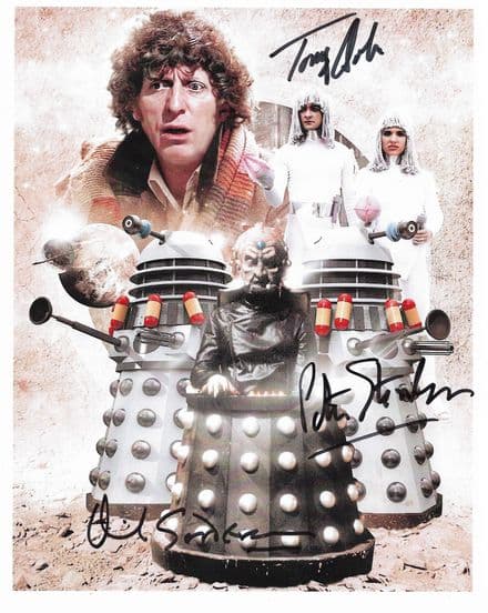 David Gooderson, Peter Straker & Tony Osoba DR WHO 10x8 Signed COA 22331
