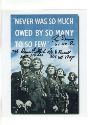 Dennis Slack, Andre Russell, and Ron Brown WW2 genuine signed autograph 10x8 COA 1622