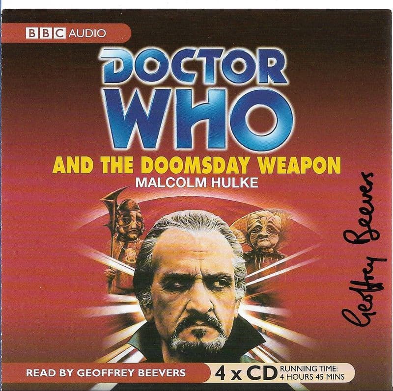 Doctor Who & the Doomsday Weapon signed by Geoffrey Beevers