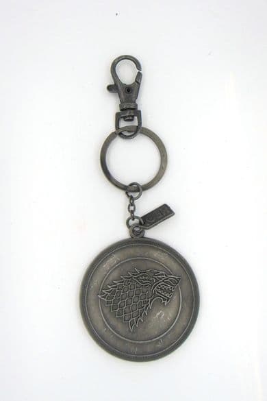 GAME OF THRONES HBO Crest Stark Key chain Rare Key Chain Keying Props 3160