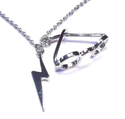 Glasses and Lightning necklace, prop replica 2771