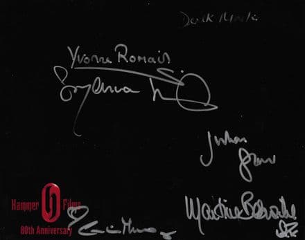 HAMMER signed by 6 Leigh-Romain-Munro- Beswick- Martin & Glover 10x8 COA 11776