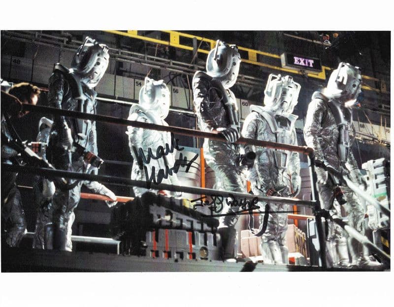 Jeff Wayne & Mark Hardy DR WHO Cyberman10x8 Genuine Signed Autograph COA  12049