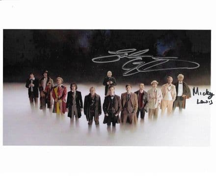 John Guilor 1st & 4th DOCTOR Mickey Lewis 3rd DOCTOR Voice artist signed autograph 8X10 COA 22716