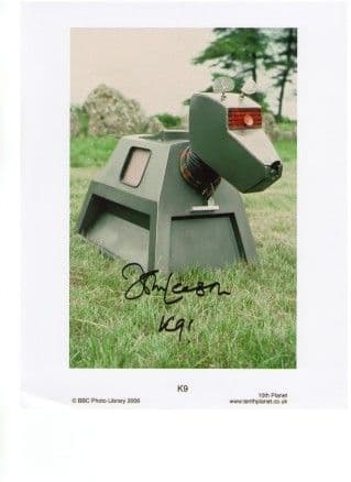 John Leeson "K9" DOCTOR WHO 10x8 Genuine Signed Autograph COA 534