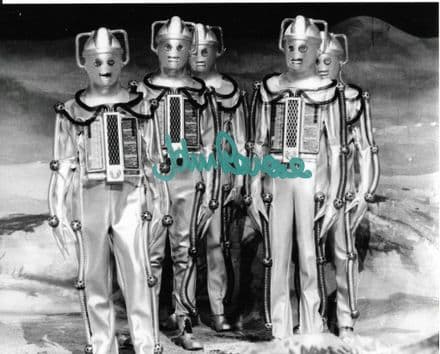 John Levene- Moonbase Cybermen DOCTOR WHO 10" x 8" COA signed in green 22728