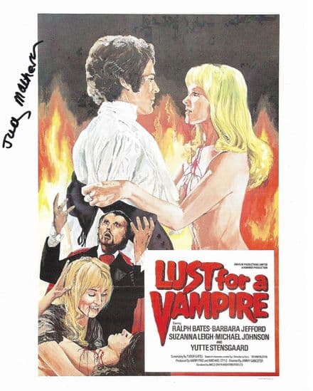 Judy Matheson "HAMMER HORROR" 10" x 8" Genuine Signed with COA 11907