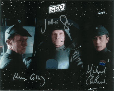 Julian Glover, Michael Culver & Ken Colley STAR WARS Genuine Signed Autographs 10x8 COA 10131