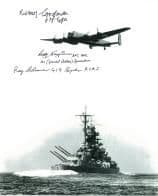 Reg Cleaver, Rusty Waughman & Benny Goodman (WW2 Pilots) - Genuine Signed Autograph 10x8 COA