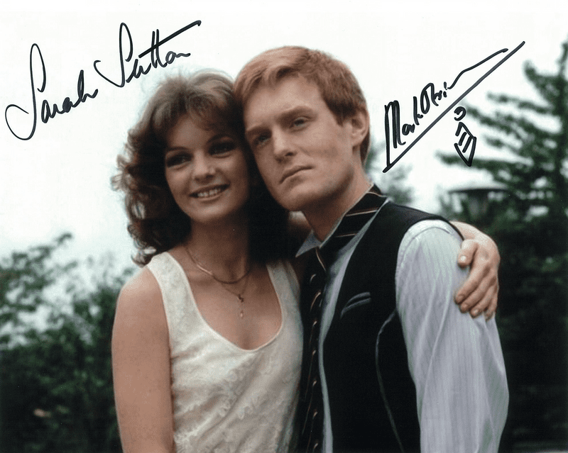 Sarah Sutton and Mark Strickson DOCTOR WHO genuine signed autograph 10x8 COA 10243