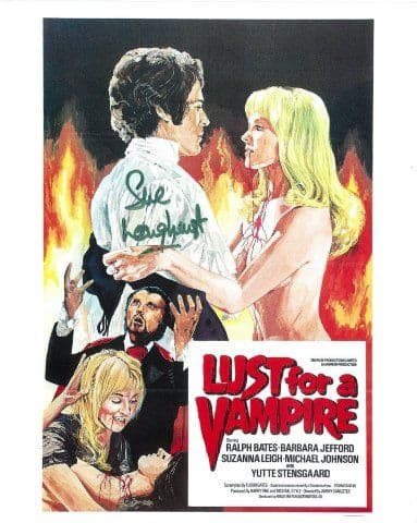 Sue Longhurst 'Lust for a Vampier' HAMMER HORROR Genuine Signed Autograph 10 x 8 COA 3348