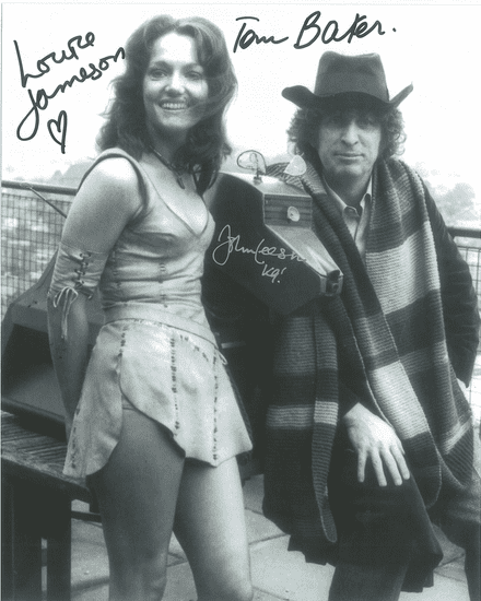 Tom Baker, Louise Jameson, John Leeson DOCTOR WHO Genuine Signed Autographs 10x8 COA10259