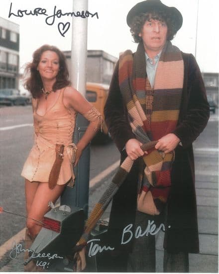 Tom Baker, Louise Jameson, John Leeson DOCTOR WHO Genuine Signed Autographs 10x8 COA10261