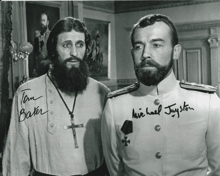 Tom Baker & Michael Jayston NICHOLAS & ALEXANDRA Signed 10x8 COA 22781