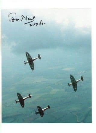 TOM NEIL DFC 249 WW2 Fighter Pilot genuine signed autographs 10x8 COA 822