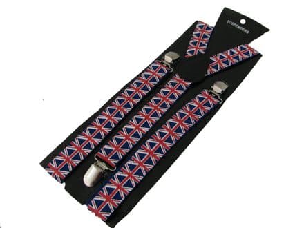 Union Jack Flag Tiled Braces 3cm wide - PC8991