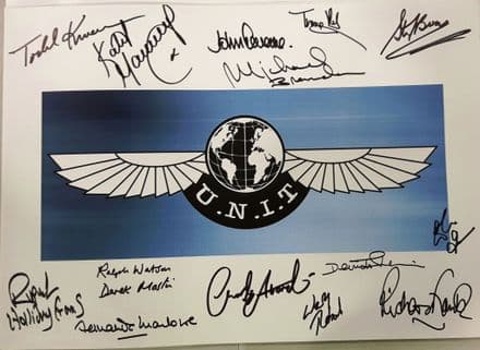 UNIT POSTER A3 Multi Signed Genuine Signed Autographs COA 10073