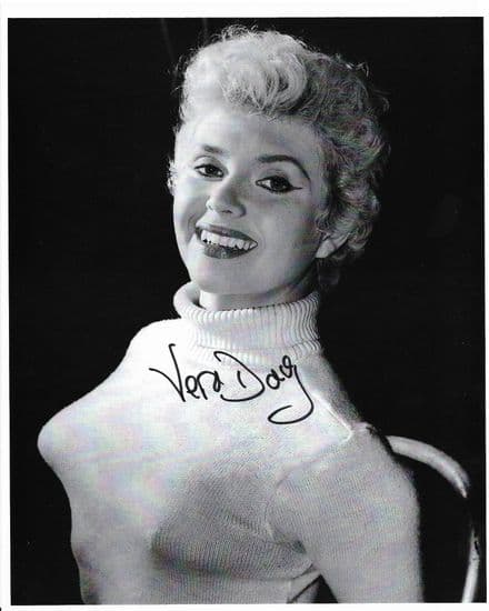 Vera Day  Quatermass 2, Womaneater, HAMMER HORROR Genuine Signed Autograph 10 x 8" COA 11365
