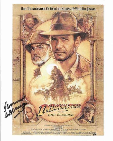 Vernon Dobtcheff "Indiana Jones" Genuine Signed Autograph 10"x8" COA 23178