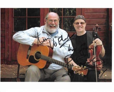 Vo Fletcher & Ric Sanders Music Legends genuine Signed Autograph 10x8 COA 22358