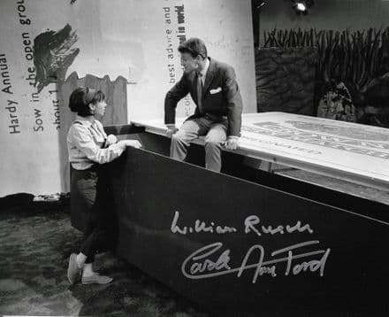 William Russell & Carole Ann Ford DOCTOR WHO 10x8 Signed Autograph COA 11710
