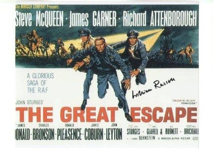 William Russell THE GREAT ESCAPE genuine signed autograph 10x8 COA 972