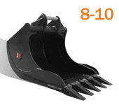 500 liter graveskuffe, bredde 920mm, tenner Cat J300 4 stk.  S50 feste