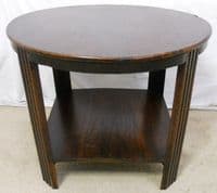 Deco Oak Round Two Tier Coffee Table
