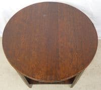 Deco Oak Round Two Tier Coffee Table