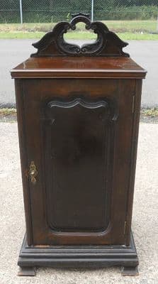 Edwardian Carved Mahogany Bedside Cabinet