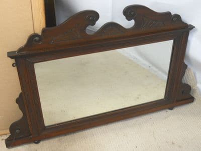 Edwardian Mahogany Overmantel Mirror