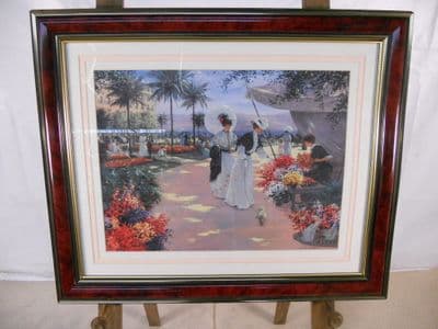 Flower Seller - Wooden Frame with Glass Front