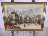 Gilt Frame Oil - Paris Street Scene