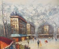 Gilt Frame Oil - Paris Street Scene