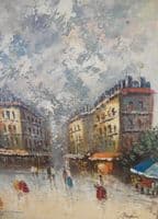 Gilt Frame Oil - Paris Street Scene