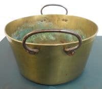 Large Heavy Brass Jam Pan