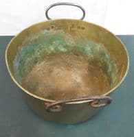 Large Heavy Brass Jam Pan