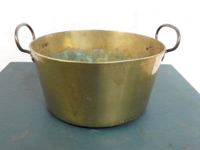 Large Heavy Brass Jam Pan