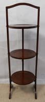 Mahogany Folding Three Tier Cakestand