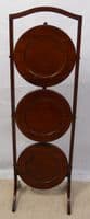 Mahogany Folding Three Tier Cakestand