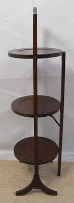 Mahogany Folding Three Tier Cakestand