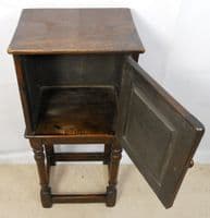 Oak Bedside Pot Cupboard on Stand