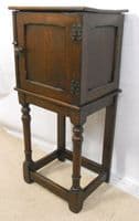 Oak Bedside Pot Cupboard on Stand