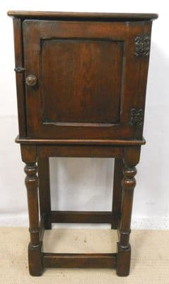 Oak Bedside Pot Cupboard on Stand