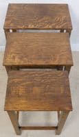 Oak Nest of Three Tables